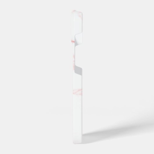 Pink Marmor Stein kundenspezifische Monogramm iPho iPhone Hülle (Linke Seite)