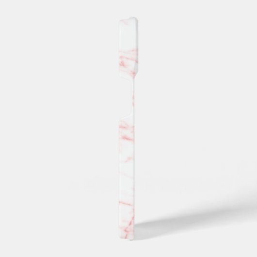 Pink Marmor Stein kundenspezifische Monogramm iPho iPhone Hülle (Rechte Seite)