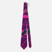 Pink Maroon Abstrakt Geometric Fun Funky Krawatte (Vorderseite)