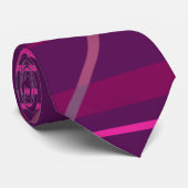 Pink Maroon Abstrakt Geometric Fun Funky Krawatte (Gerollt)