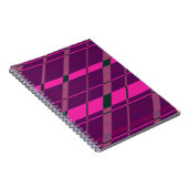 Pink Maroon Abstrakt Geometric Fun Funky Notizblock (Rechte Seite)