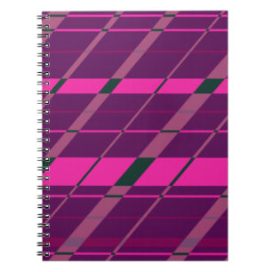 Pink Maroon Abstrakt Geometric Fun Funky Notizblock