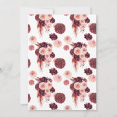Pink Maroon Floral Boho Drive By Girl Babydusche Einladung (Rückseite)