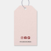 Pink Maroon Wreath Social Media Price Geschenkanhänger (Rückseite)