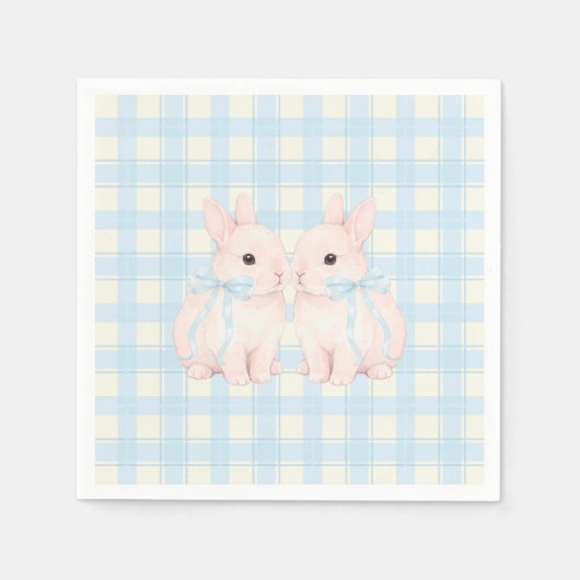 Pink Marshmallow Bunny Rabbits Easter Serviette (Vorderseite)
