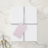 Pink Marshmallow Gingham Gift Tags Geschenkanhänger (Mit Garn)