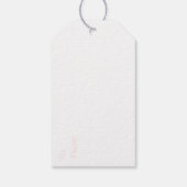 Pink Marshmallow Gingham Gift Tags Geschenkanhänger (Rückseite)