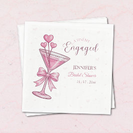 Pink Martini | A Tini Bit Engaged Bridal Shower  Serviette