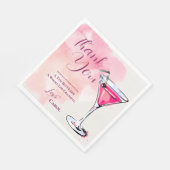 Pink Martini A Tini Bit Older Birthday Party Paper Serviette (Ecke)