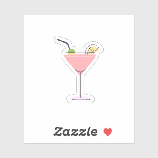 Pink Martini Aufkleber (Blatt)