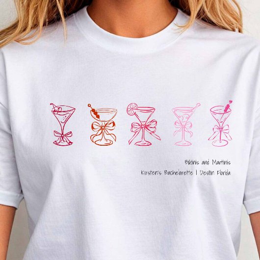 Pink Martini Bachelorette Beach Cover Up oder Slee T-Shirt