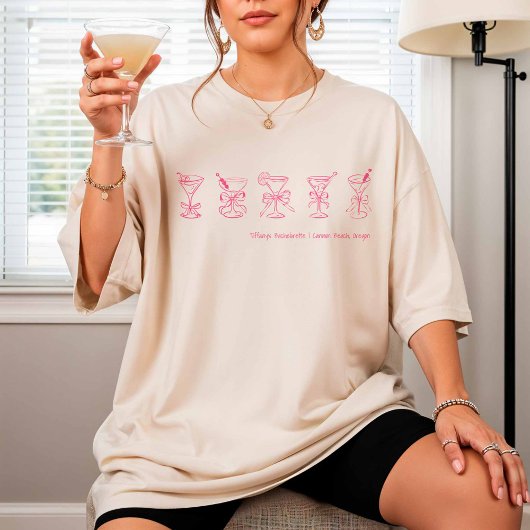 Pink Martini Bachelorette Beach Cover Up oder Slee T-Shirt