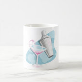 Pink Martini Cocktail und Silber Shaker Kaffeetasse (Mittel)