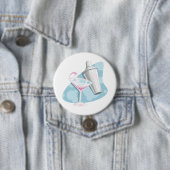 Pink Martini Cocktail und silberner Shaker Button (Beispiel)