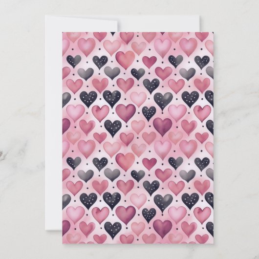 Pink Martini Coquette Bow Valantine's Day Party Einladung (Rückseite)