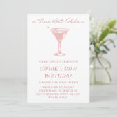 Pink Martini Ein bisschen älter 30. Geburtstag Einladung (Stehend Vorderseite)