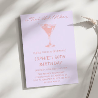 Pink Martini Ein bisschen älter 30. Geburtstag Einladung