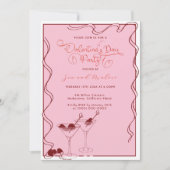 Pink Martini Gläser – Valentinstag Party Einladung (Vorderseite)