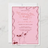 Pink Martini Glasse – Valentine’s Day Party  Einladung (Vorderseite)