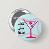 Pink Martini Knopf Button (Vorne & Hinten)