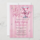 Pink Martini Let's Party 21st Birthday Party Einladung (Vorderseite)