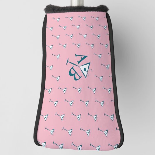 Pink Martini Monogram Golf Headcover (Rotieren 90)