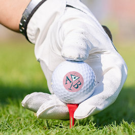 Pink Martini Monogram Golfball