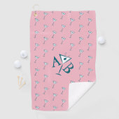 Pink Martini Monogram Golfhandtuch (Insitu)