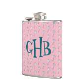 Pink Martini Monogramm Flachmann (Links)