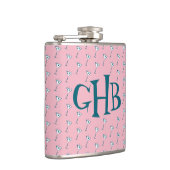 Pink Martini Monogramm Flachmann (Rechts)