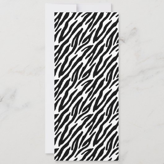 Pink Martini und Zebra Muster Einladung (Rückseite)