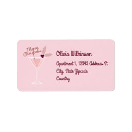 Pink Martini Weihnachten Adressaufkleber