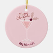 Pink Martini Weihnachten Keramikornament (Vorne)