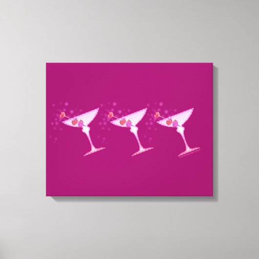 PINK MARTINIS Galerie Wrapped Canvas Leinwanddruck (Vorderseite)