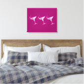 PINK MARTINIS Galerie Wrapped Canvas Leinwanddruck (Insitu (Schlafzimmer))