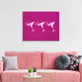PINK MARTINIS Galerie Wrapped Canvas Leinwanddruck (Insitu (Wohnzimmer))