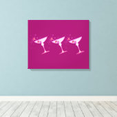 PINK MARTINIS Galerie Wrapped Canvas Leinwanddruck (Insitu (Holzboden))