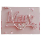 Pink Mary Starry Geschenktasche Große Geschenktüte (Rückseite)