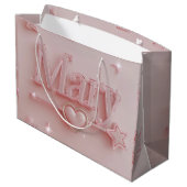 Pink Mary Starry Geschenktasche Große Geschenktüte (Rückseite Schrägansicht)