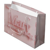 Pink Mary Starry Geschenktasche Große Geschenktüte (Vorderseite Schrägansicht)