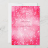 Pink Masquerade Ballon Feuerwerk Quinceañera Einladung (Rückseite)