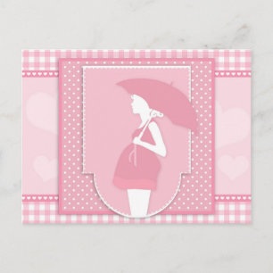 pink maternity postkarte