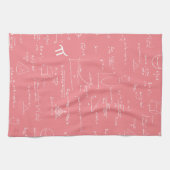 Pink Mathematics Pattern Geschirrtuch (Horizontal)