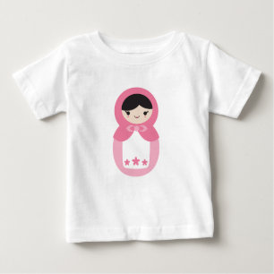 Pink Matryoshka-Puppe Baby T-shirt