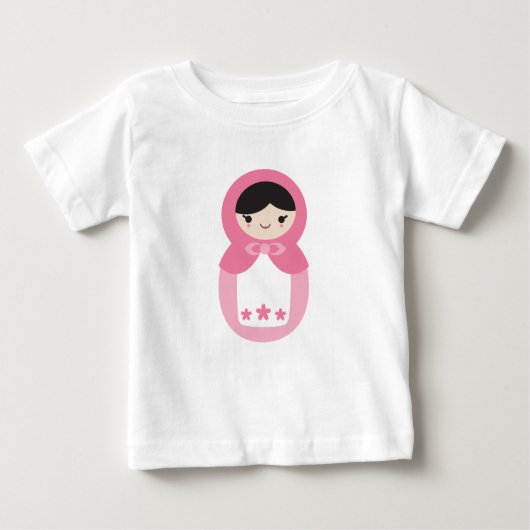 Pink Matryoshka-Puppe Baby T-shirt (Vorderseite)