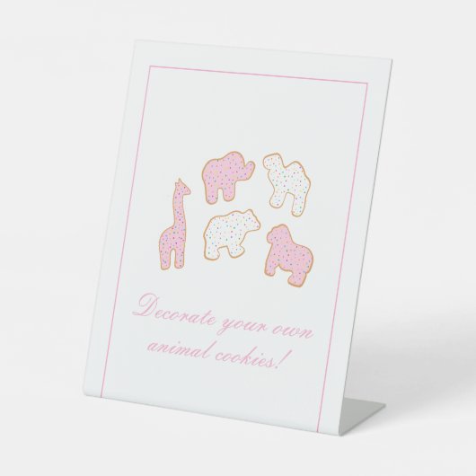 Pink Mattiert dekorieren Ihr eigenes Tierkoch Sockelschild (Vorderseite)