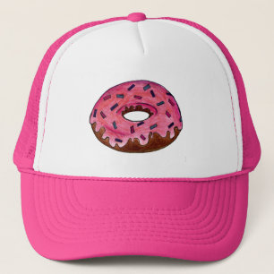 Pink Mattiert Donut Doughnut Sprinkles Bäckerei Le Truckerkappe