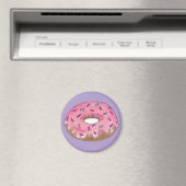 Pink Mattiert Donut Doughnut Sprinkles Junk Food Magnet (In Situ (Geschirrspüler))