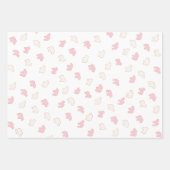 Pink Mattierte Sprinkle Tierkost Geschenkpapier Set (Vorderseite)