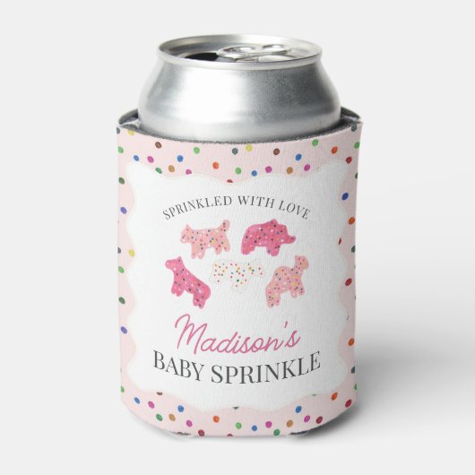 Pink Mattierte Tierkochen Baby Sprinkle Dosenkühler (Kanne Vorderseite)